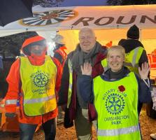 Members helping out at The Round Table Charity Fireworks in Carshalton Park 5 Nov 22